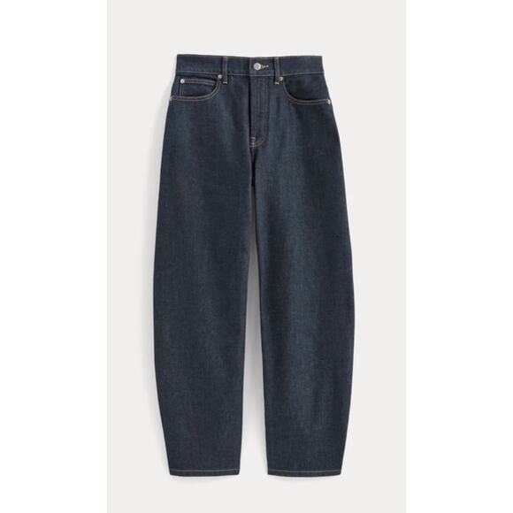 Everlane Denim - Everlane The Way High Curve Jeans Pure Blue Barrel 29R Dark Wash